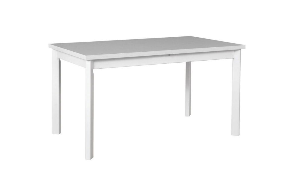 biały stół drewniany, białe meble