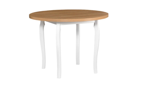 okrągły drewniany stół